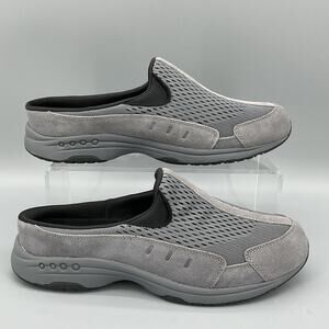NEW Easy Spirit Traveltime Women’s Classic Mules Gray Size 11M